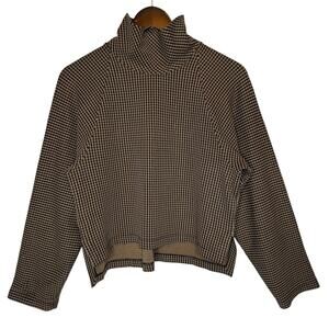 ROSETTA GETTY Cocoon Turtleneck Sweater Houndstooth